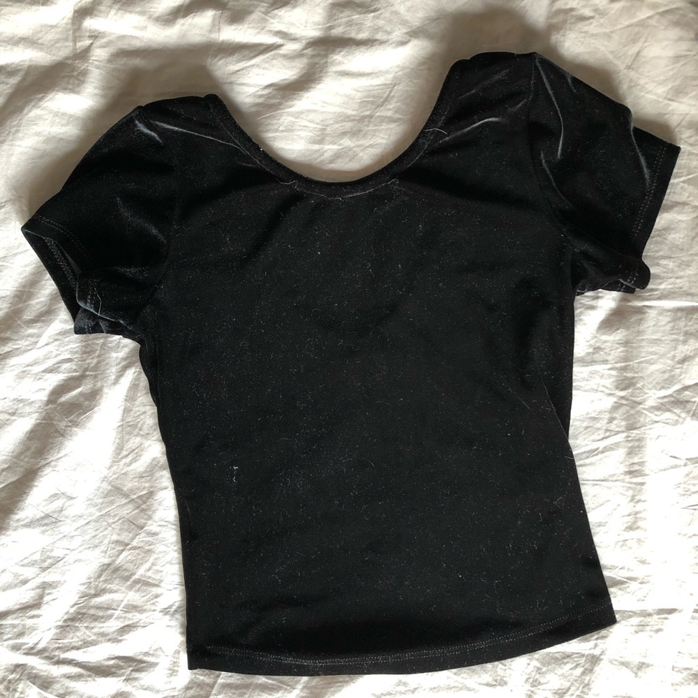 Brandy Melville Velvet Crop Top